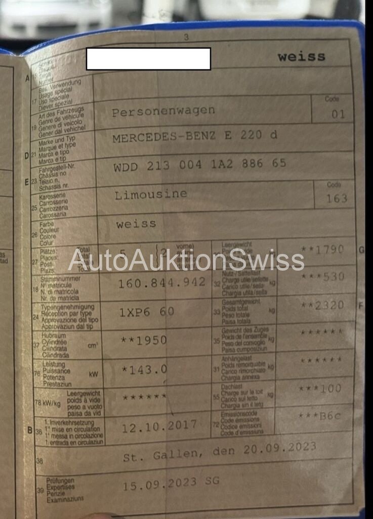 Mercedes Benz E 220 d AMG Line